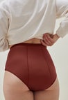 Menstruatieondergoed Hoge Taille, Middelzwaar, Roestbordeaux