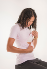 Essentiële voedingstop met korte mouwen - Pastelroze