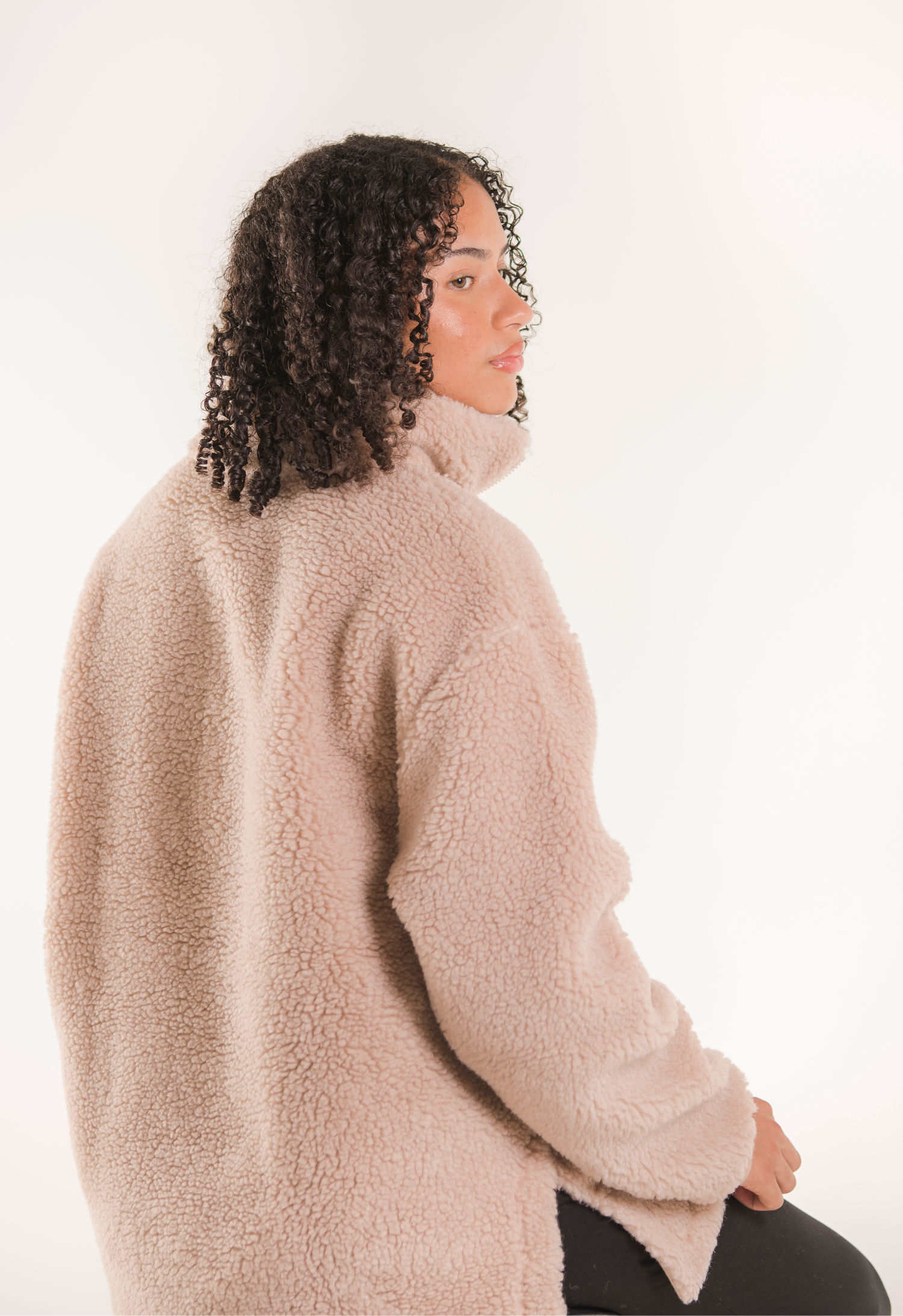 Pile-fleece trui - Beige
