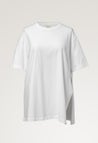 Oversized zwangerschaps-T-shirt met zijsplit - Wit