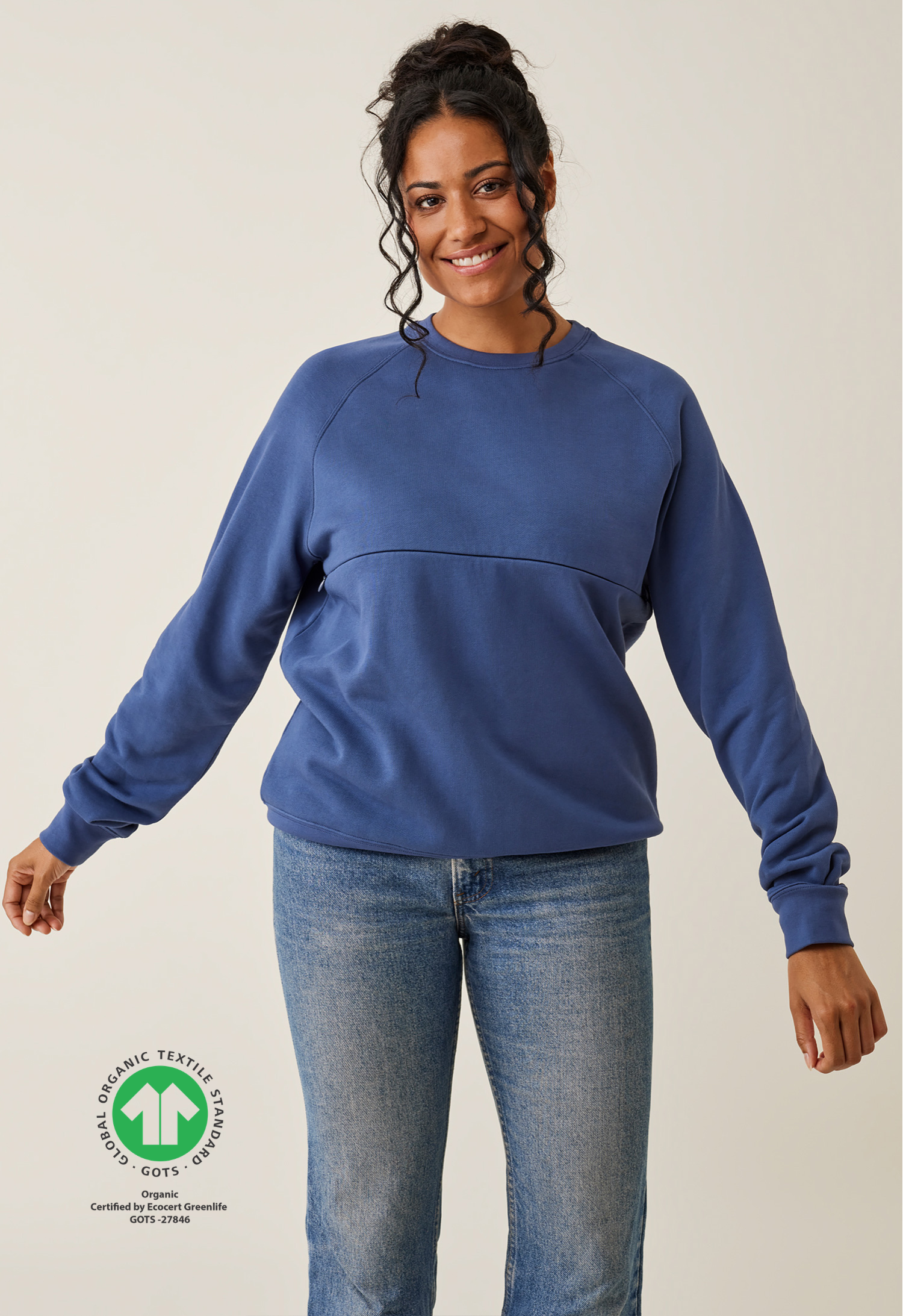 Thermal nursing sweatshirt - Indigoblauw