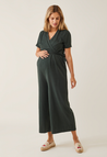 Zwangerschapsjumpsuit met voedingsopening - Donkergroen
