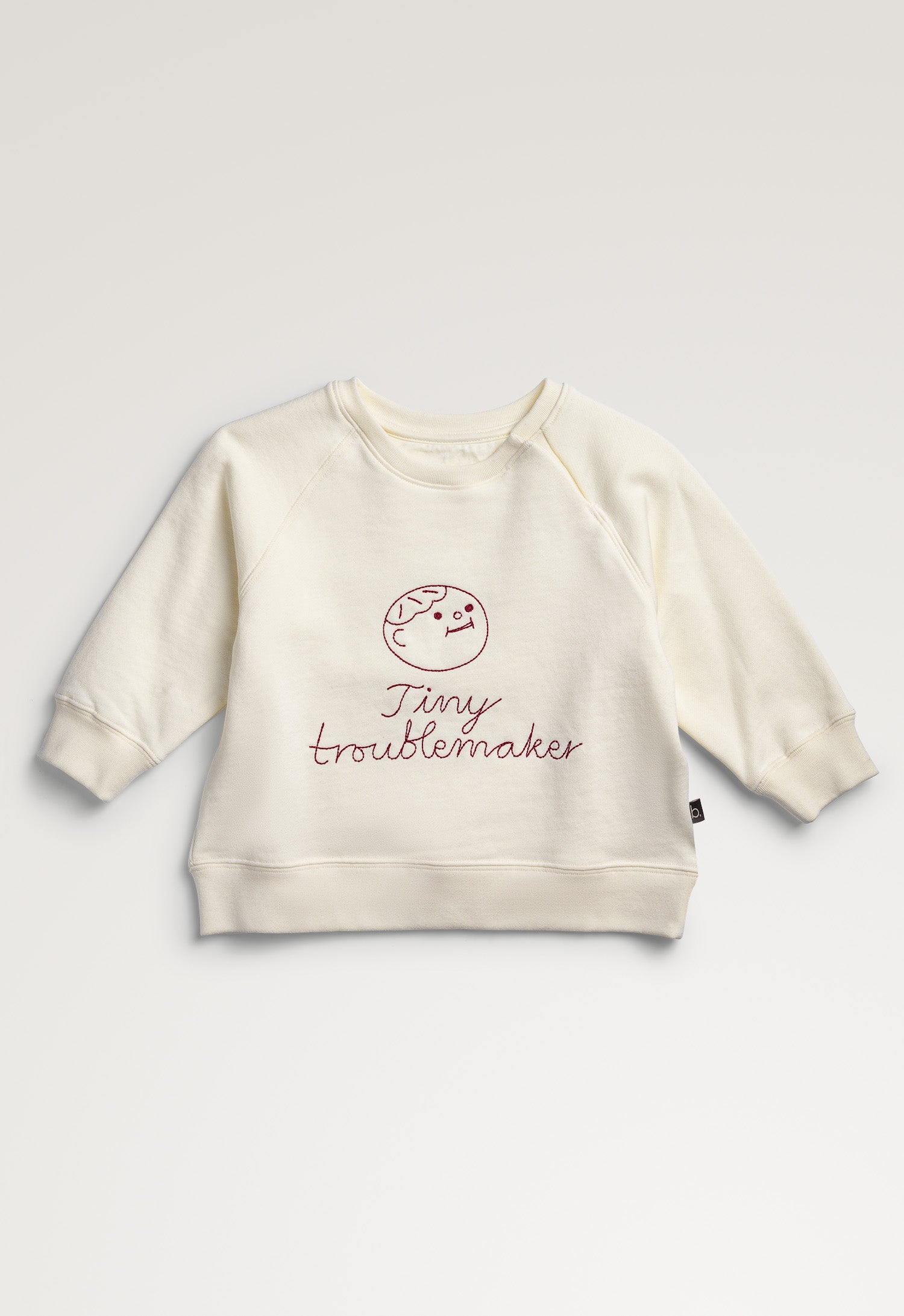 Babysweatshirt Kleine deugniet - gebroken wit