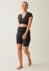 OONO bikershorts - luipaardprint - grijs/zwart
