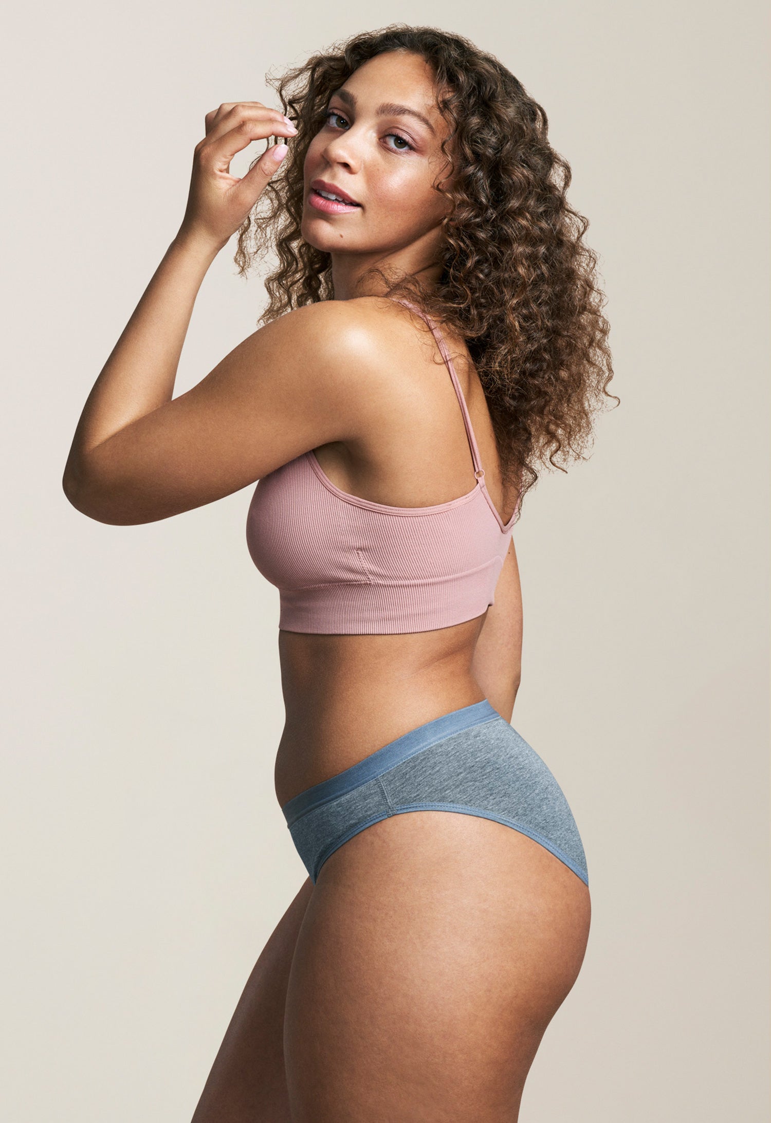 Menstruatiebikini voor zware menstruatie, grijs