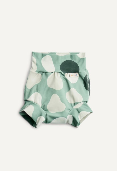 Zwemluier met hoge taille, groene vormen