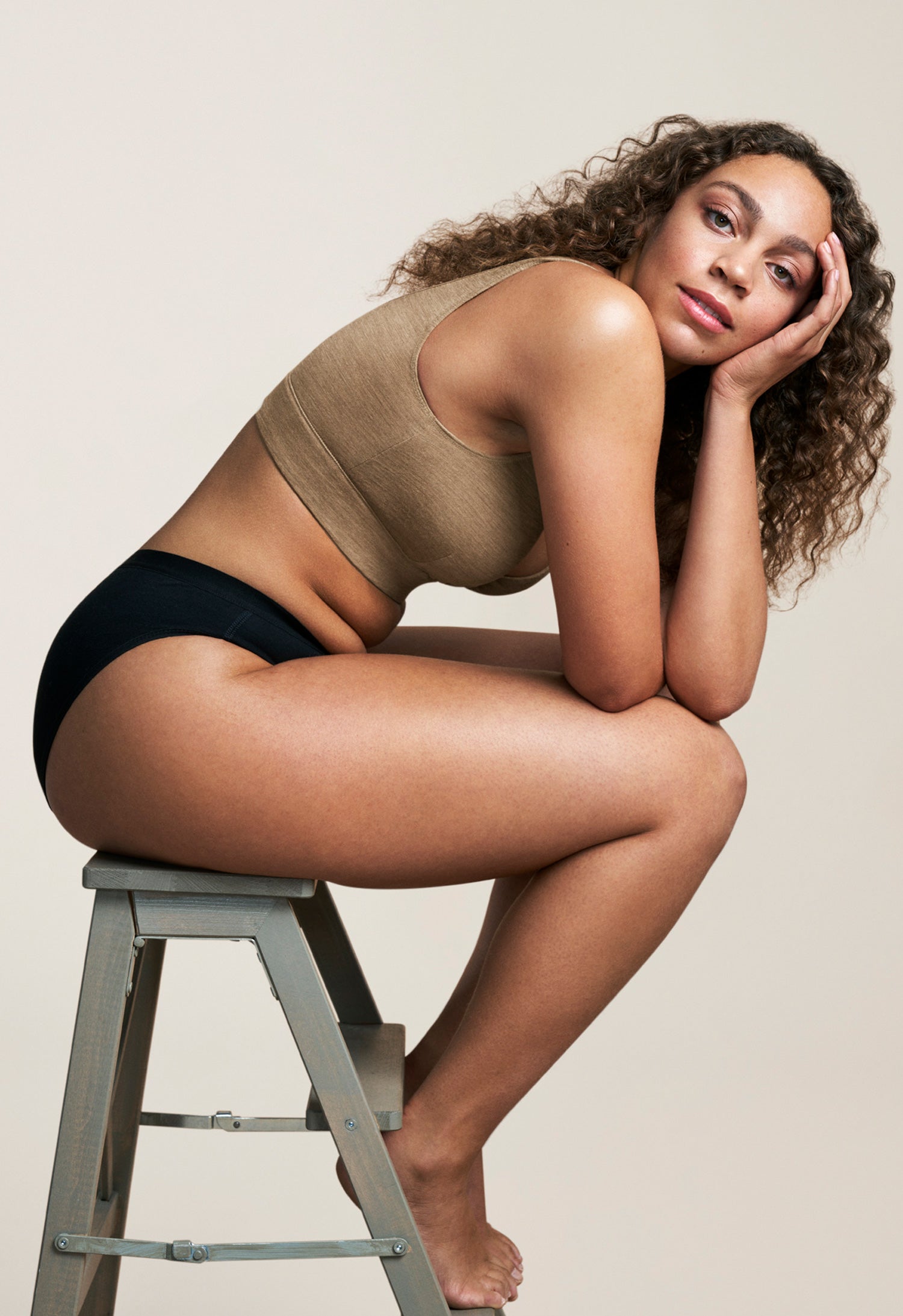 Menstruatiebikini voor lichte menstruatie, zwart