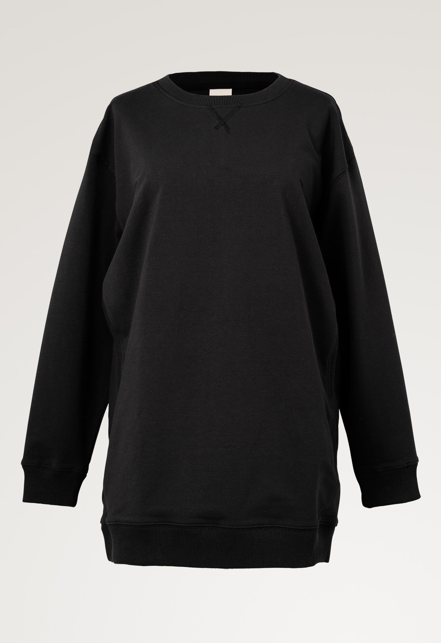 Oversized zwangerschaps-sweatshirt met voedingsopening - Zwart