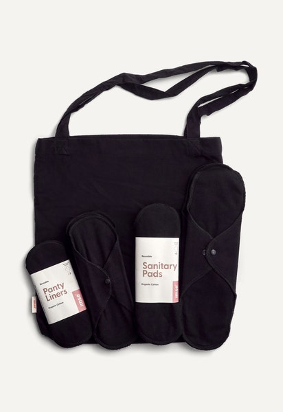 Startpakket maandverband, zwart