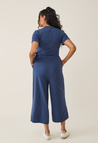 Zwangerschapsjumpsuit met toegang voor borstvoeding - Blauw