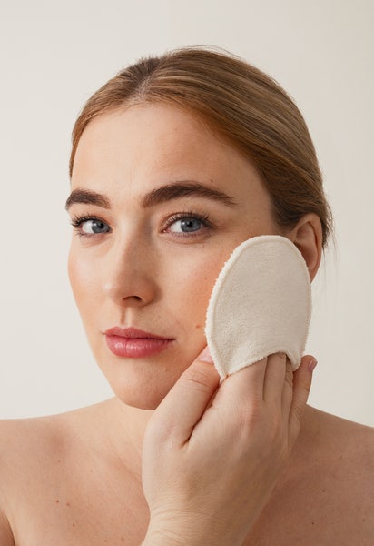 Reinigingspads, pocketformaat, naturel, 5 stuks