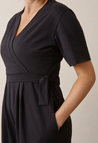 Zwangerschapsjumpsuit met voedingsopening - Zwart