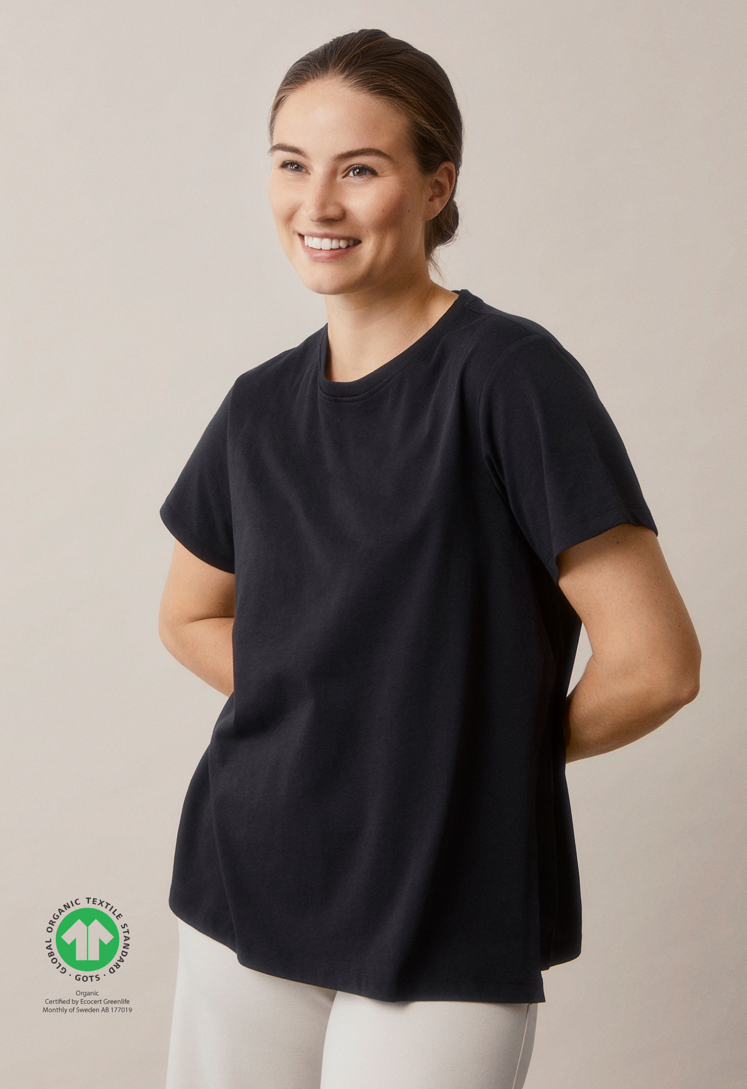 Zwangerschapst-shirt met voedingsopening - zwart - Voorbestelling – wordt begin februari verzonden