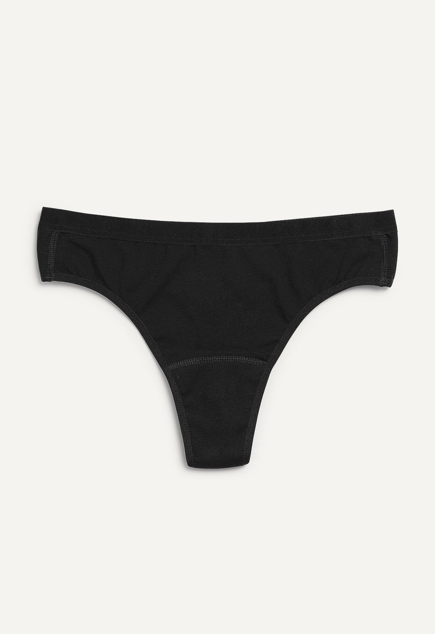 Menstruatieondergoed String, licht, zwart