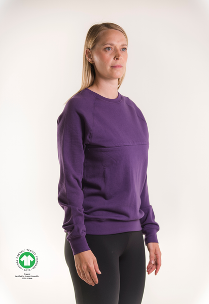 Thermal nursing sweatshirt - Diep pruim