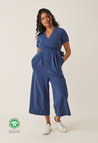 Zwangerschapsjumpsuit met toegang voor borstvoeding - Blauw