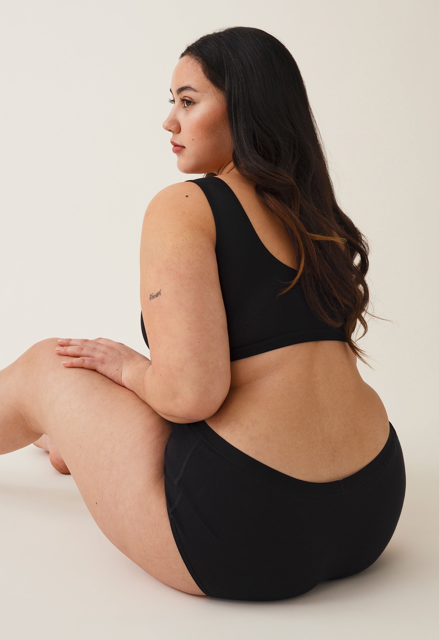 Menstruatieondergoed Hipster, medium, zwart