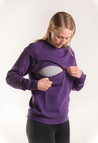 Thermal nursing sweatshirt - Diep pruim