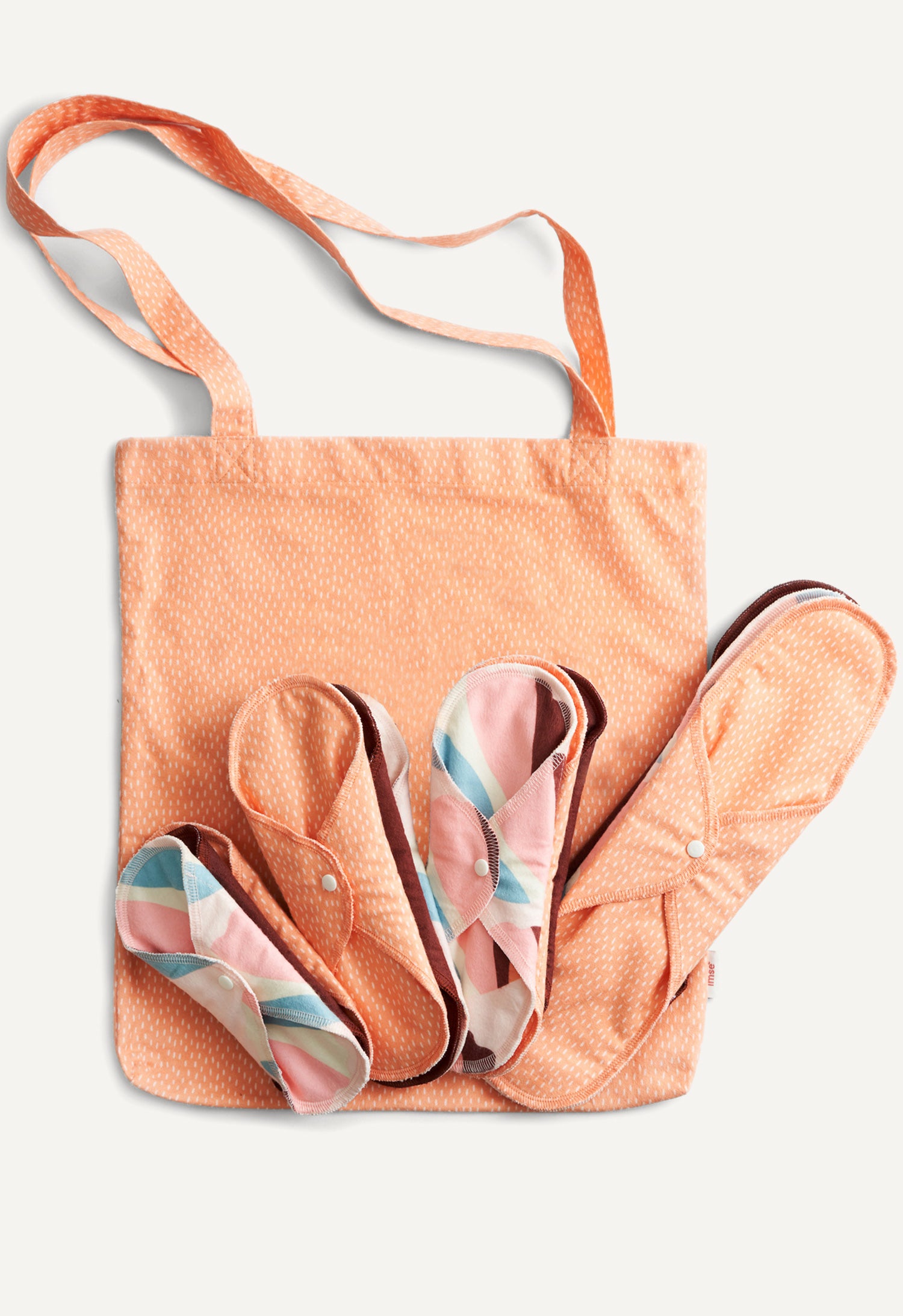 Startpakket maandverband, oranje met spikkels