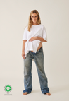 Oversized zwangerschaps-T-shirt met zijsplit - Wit