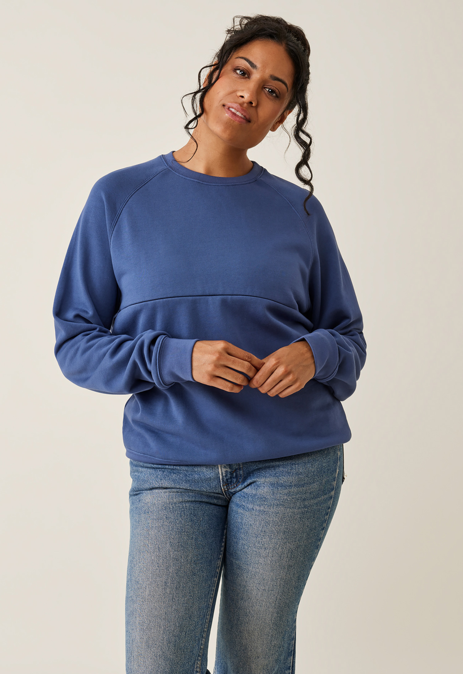 Thermal nursing sweatshirt - Indigoblauw