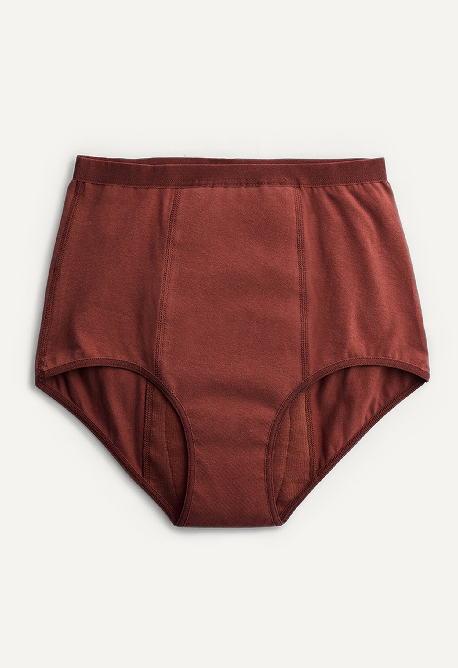 Menstruatieondergoed Hoge Taille, Licht, Roestbordeaux