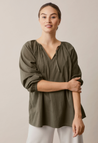 Poetess Blouse - Dennegroen