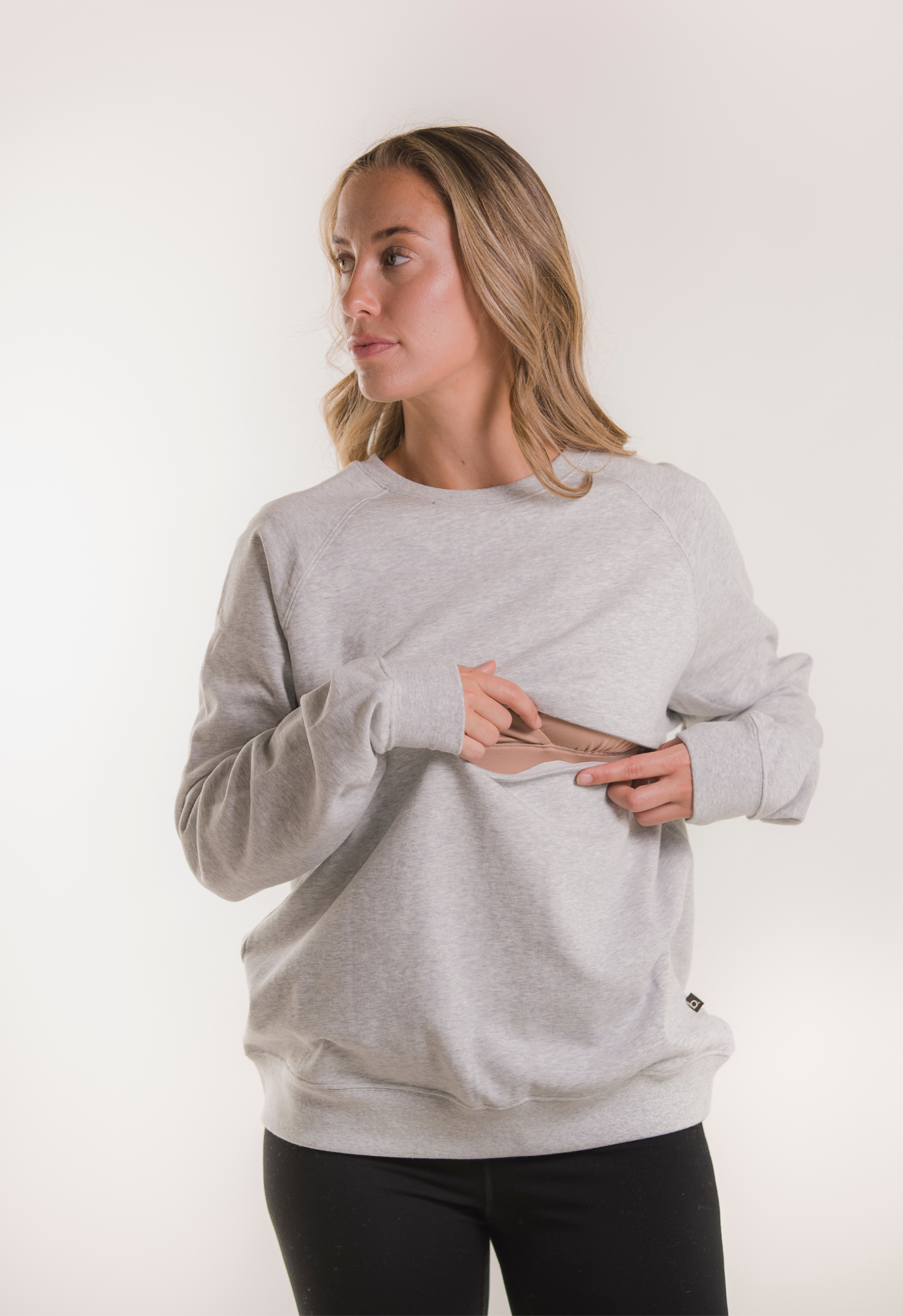 Thermal nursing sweatshirt - Grijs melange