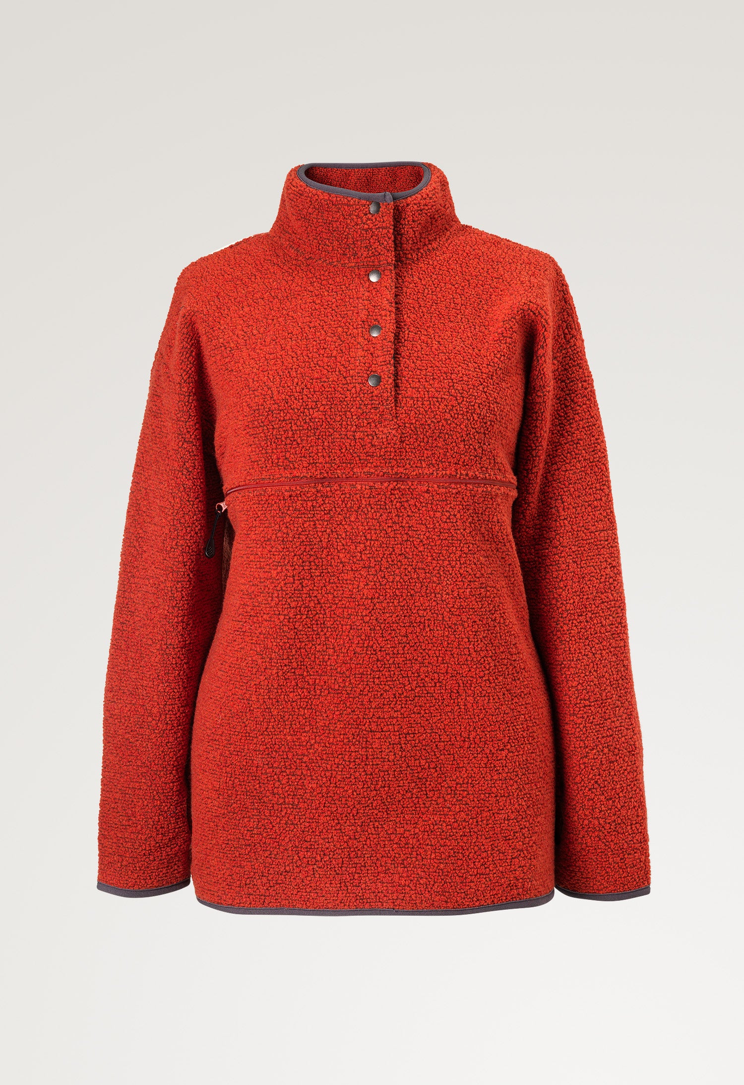 Wollen pile zwangerschapstrui 90s - Oranje