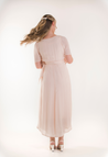 Zwangerschapsjurk voor bijzondere gelegenheden - champagne-roze