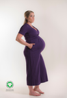 Zwangerschapsjumpsuit met borstvoedingsopening - Paars