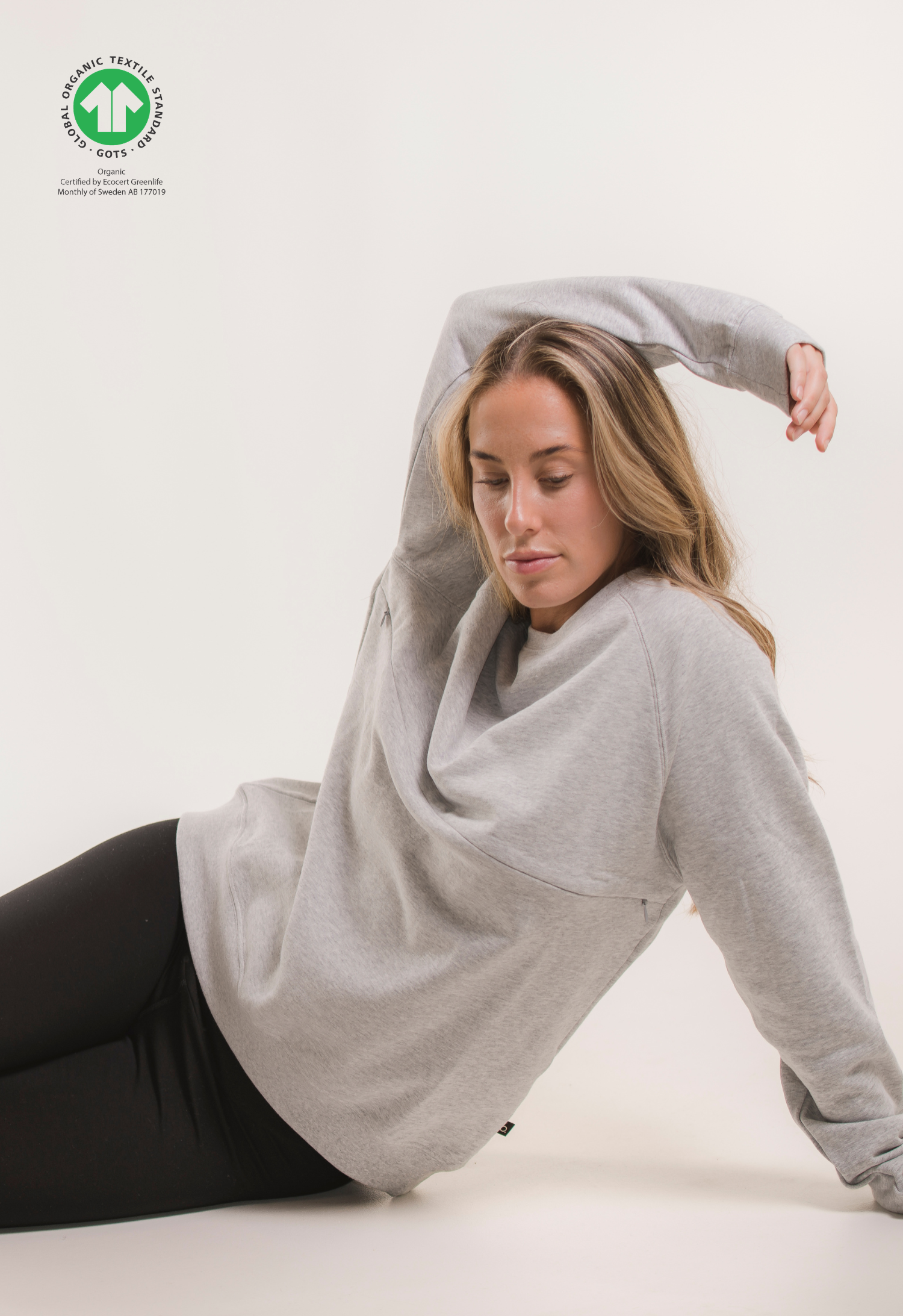Thermal nursing sweatshirt - Grijs melange
