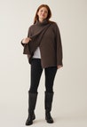 Gebreide voedings-tuniek - bruin-grijs melange