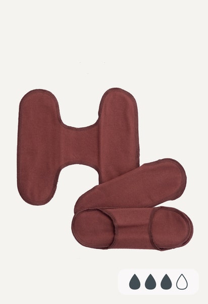 Maandverband zonder drukknopen, normaal, warm bruin, 3 stuks