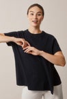 Zwangerschapst-shirt met voedingsopening - zwart - Voorbestelling – wordt begin februari verzonden