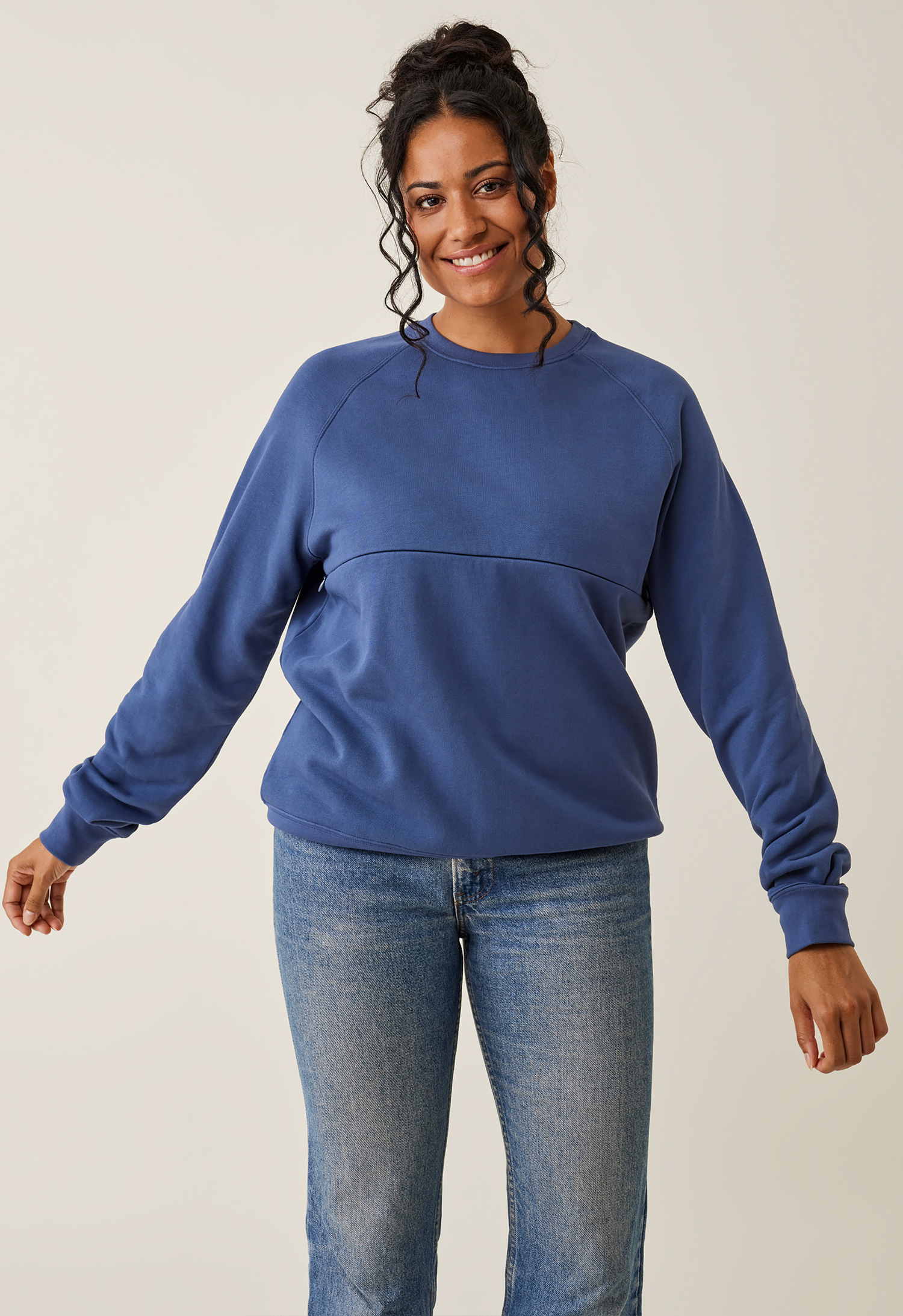 Thermal nursing sweatshirt - Indigoblauw