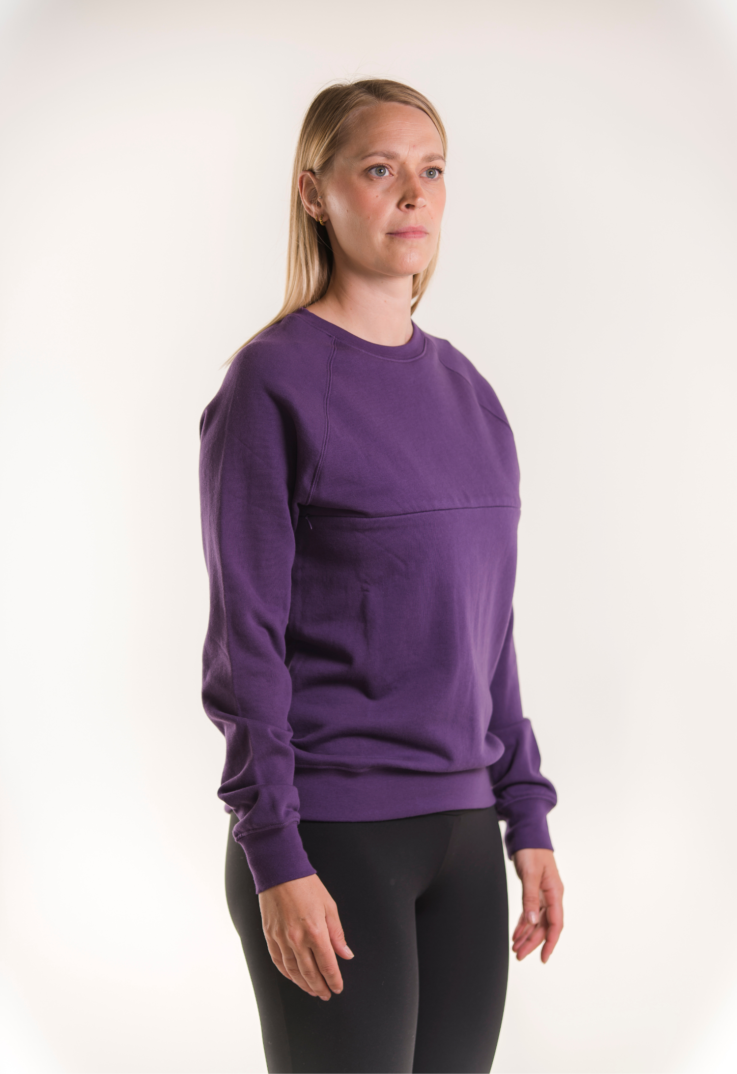 Thermal nursing sweatshirt - Diep pruim