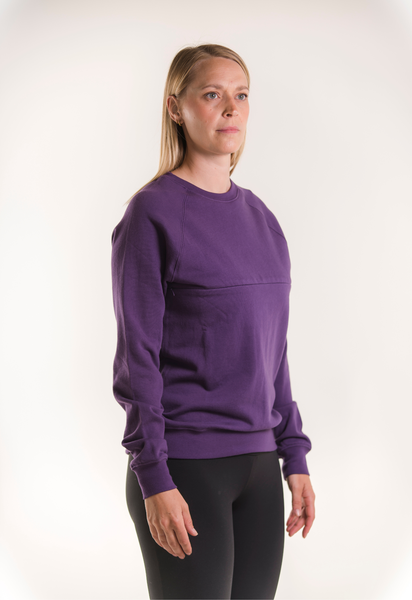 Thermal nursing sweatshirt - Diep pruim