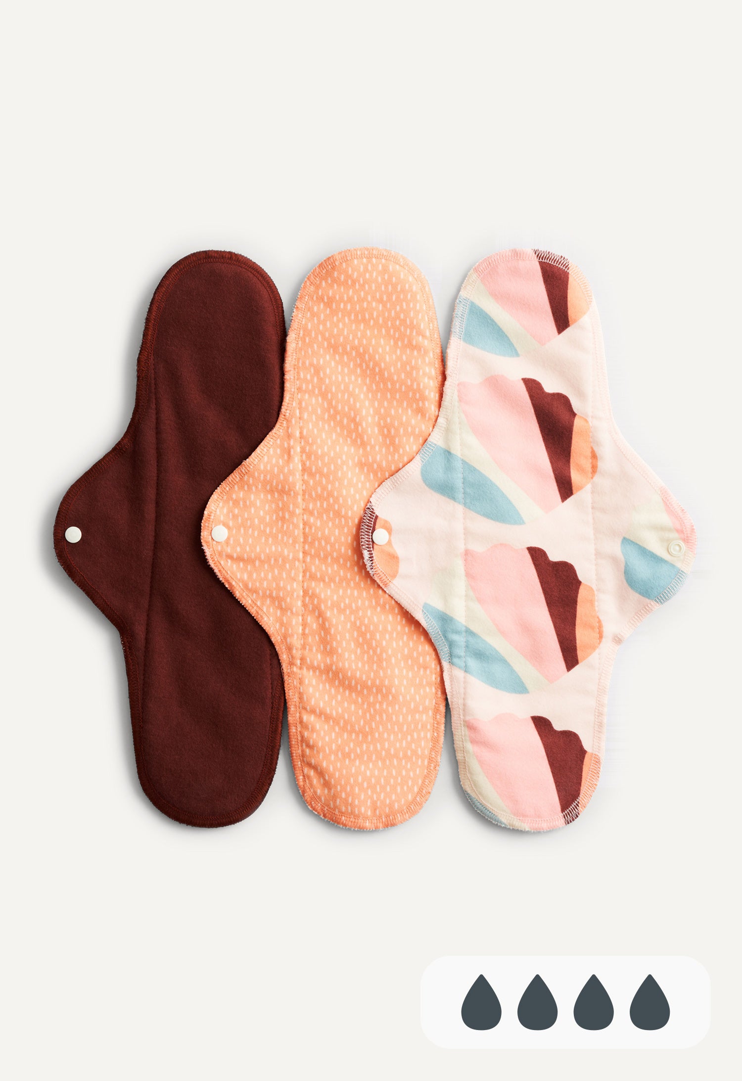 Maandverband Klassiek Nacht, oranje stipjes, set van 3