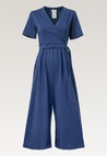 Zwangerschapsjumpsuit met toegang voor borstvoeding - Blauw