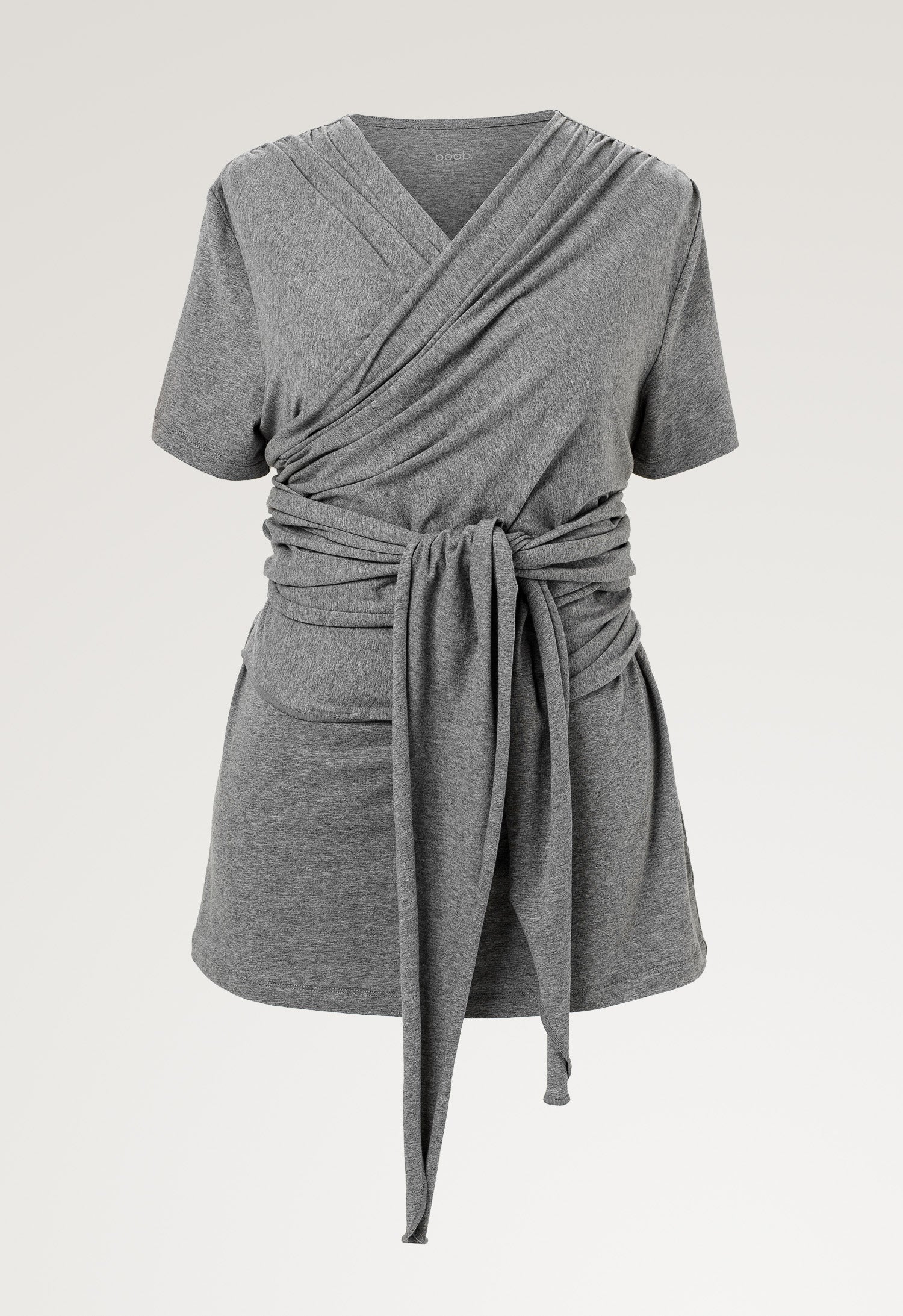 Huid-op-huidshirt - Grijs melange