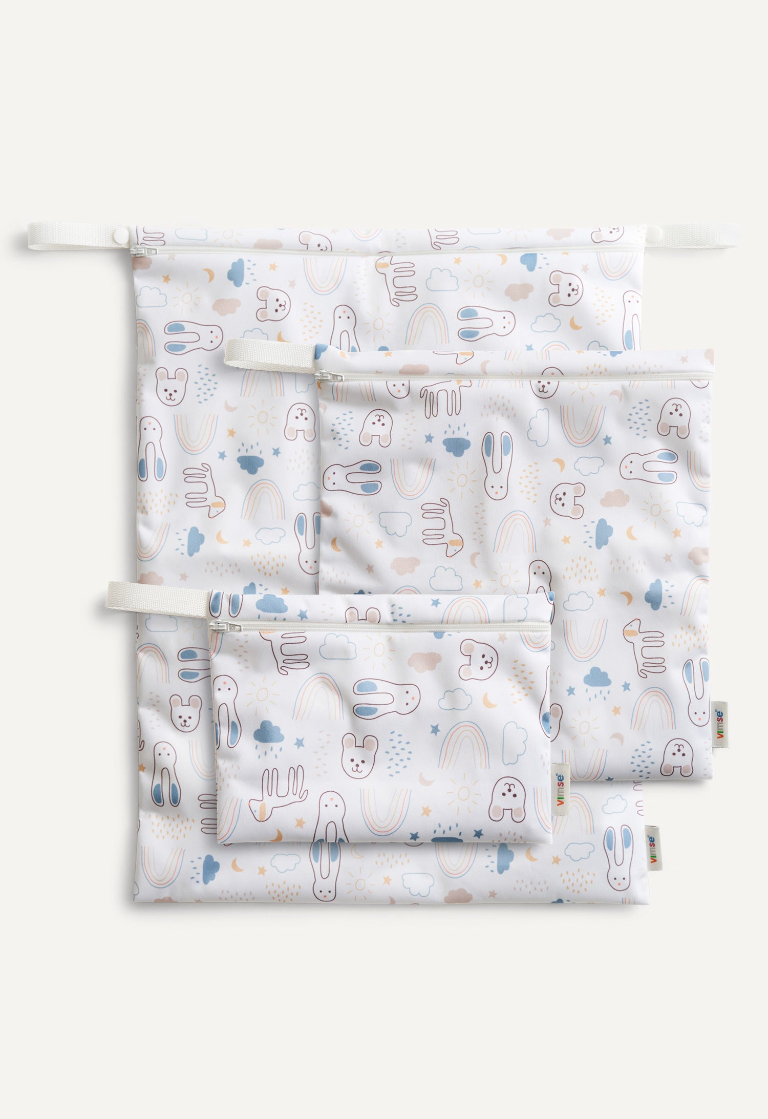 Waterdichte tas - wit teddy