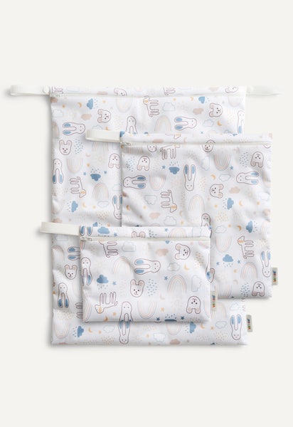 Waterdichte tas - wit teddy