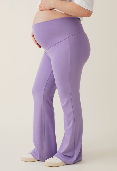 OONO Broek met uitlopende pijpen lila