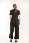 Zwangerschapsjumpsuit met voedingsopening - Zwart