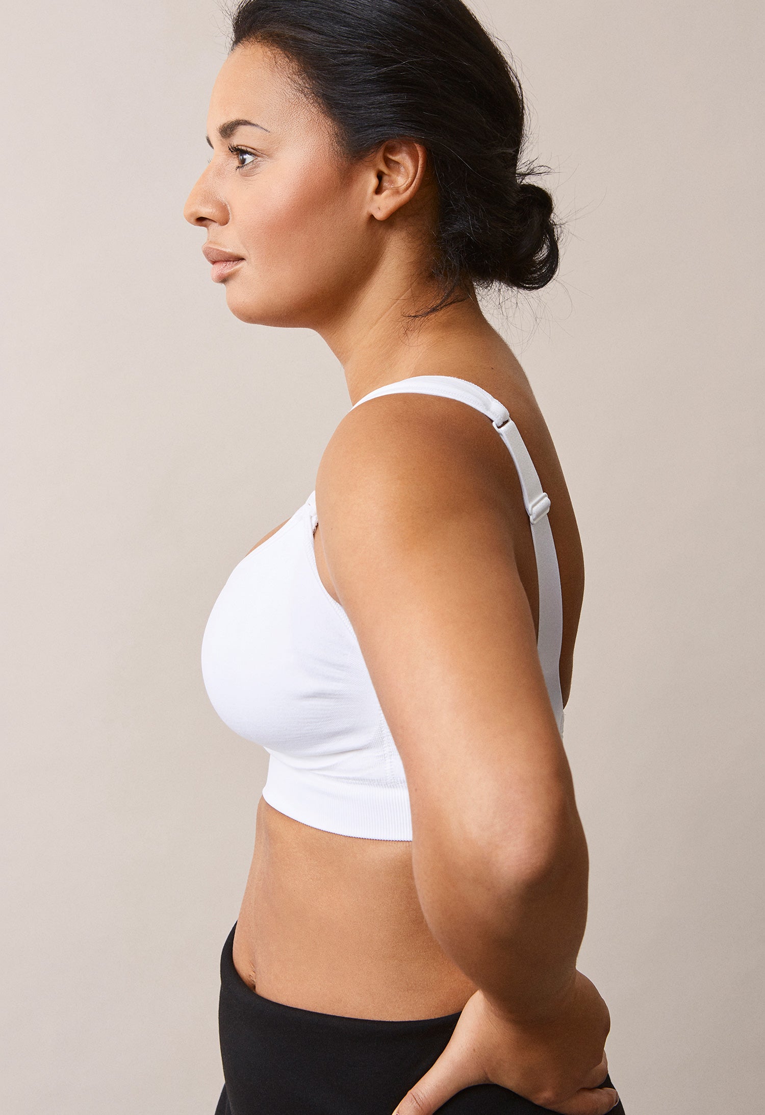 Stevige beugelvrije voedingsbeha 28D - 40G - Wit